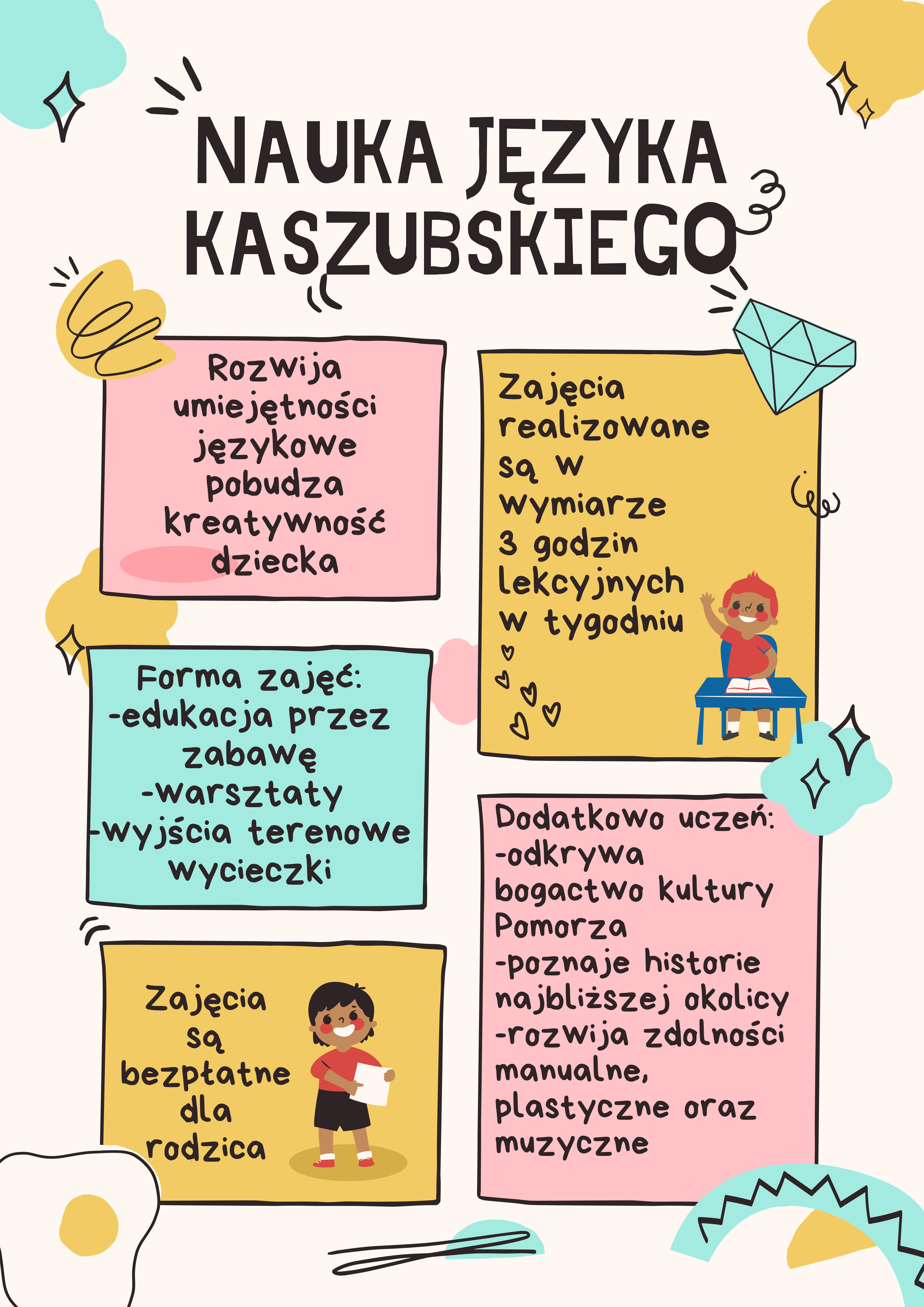 ZAPRASZAMY UCZNIÓW KLAS PIERWSZYCH DO ZAPISÓW NA JĘZYK KASZUBSKI W ROKU SZKOLNYM 2024/2025