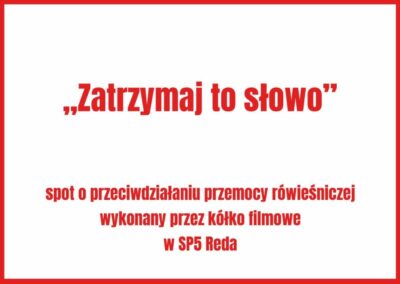Spot o przeciwdziałaniu przemocy rówieśniczej