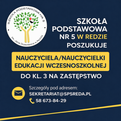 Nabór na stanowisko nauczyciela edukacji wczesnoszkolnej w SP5