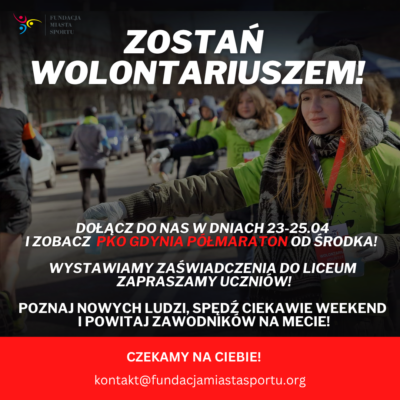 Włącz się w wolontariat podczas PKO Gdynia Półmaraton!